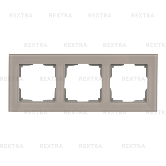 Рамка Werkel Favorit, 3 поста, цвет дымчатое стекло