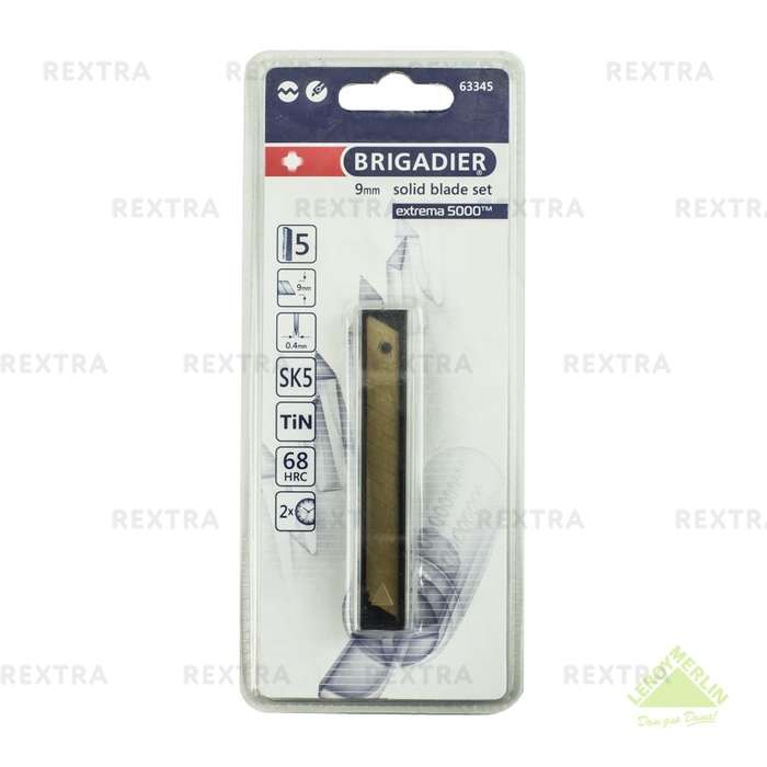 Лезвия для ножа Brigadier Extrema 9 мм, 5 шт.