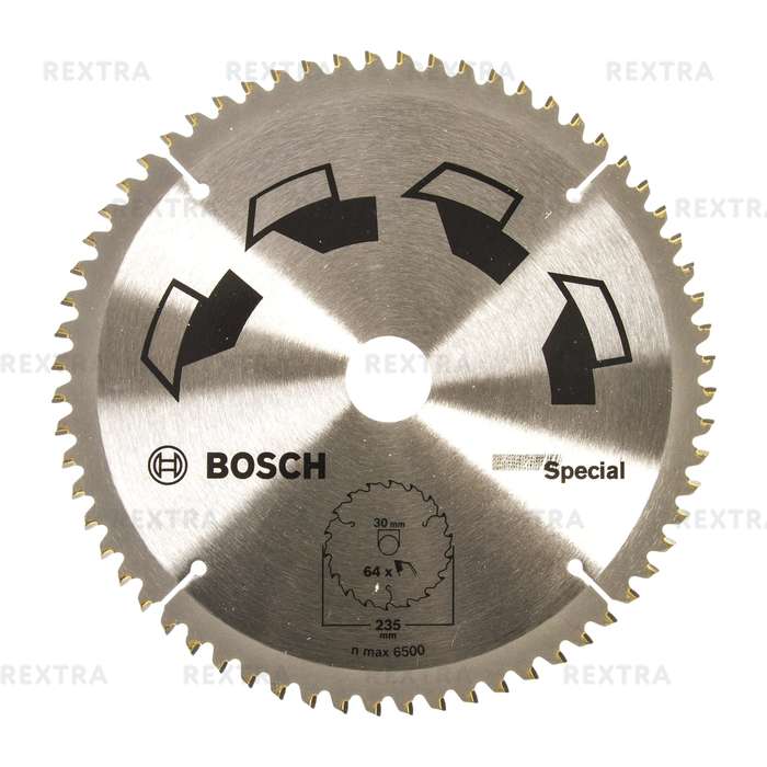 Диск пильный по дереву 235x30 мм Bosch Special 2609256895, 64 Т