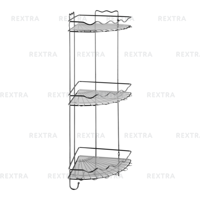 Полка для ванной комнаты Swensa трёхъярусная угловая металл