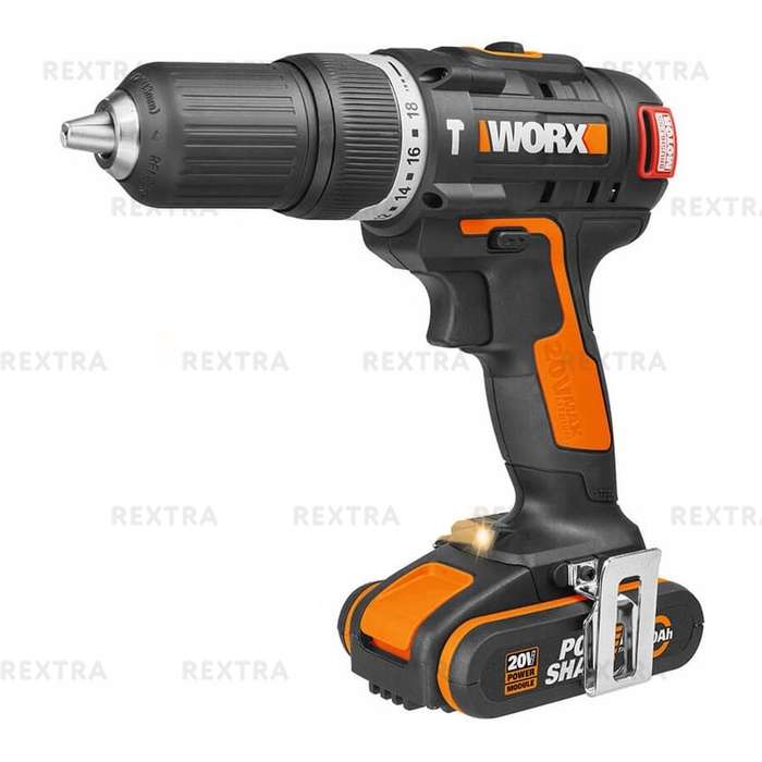 Дрель-шуруповёрт WORX WX367, 20 В lI-ion