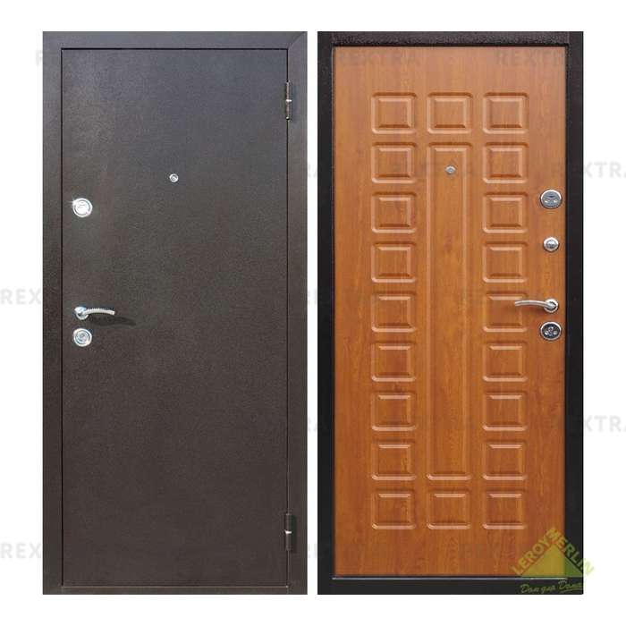 Дверь входная металлическая Йошкар, 960 мм, правая, цвет золотистый дуб