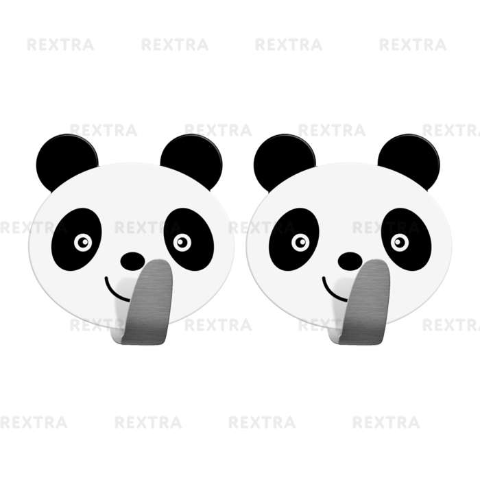 Крючок Panda 2 шт. цвет белый/черный