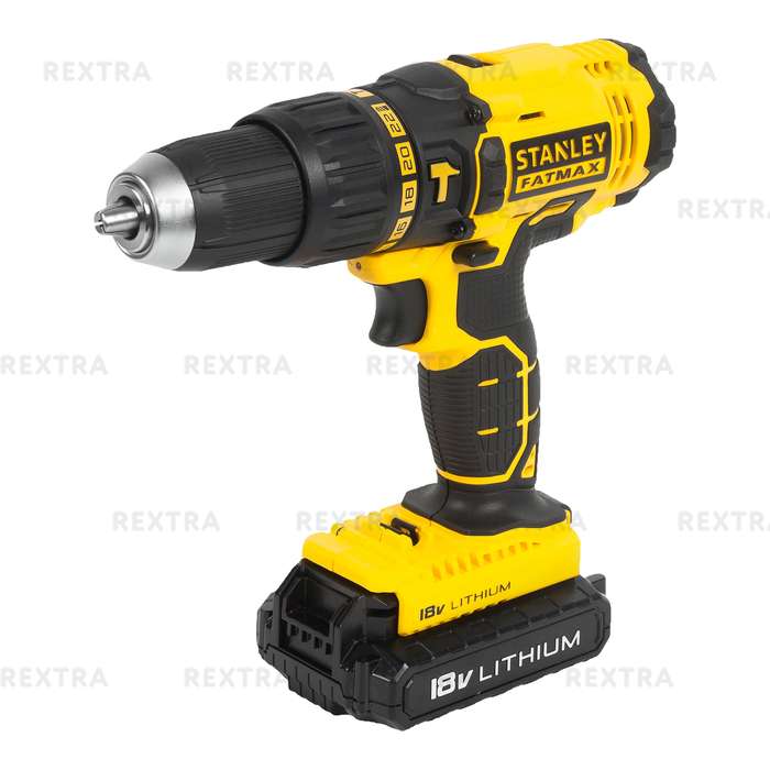 Дрель-шуруповерт аккумуляторная ударная Stanley Fatmax FMC626C2S, 18 В Li-ion 2х1.3 Ач