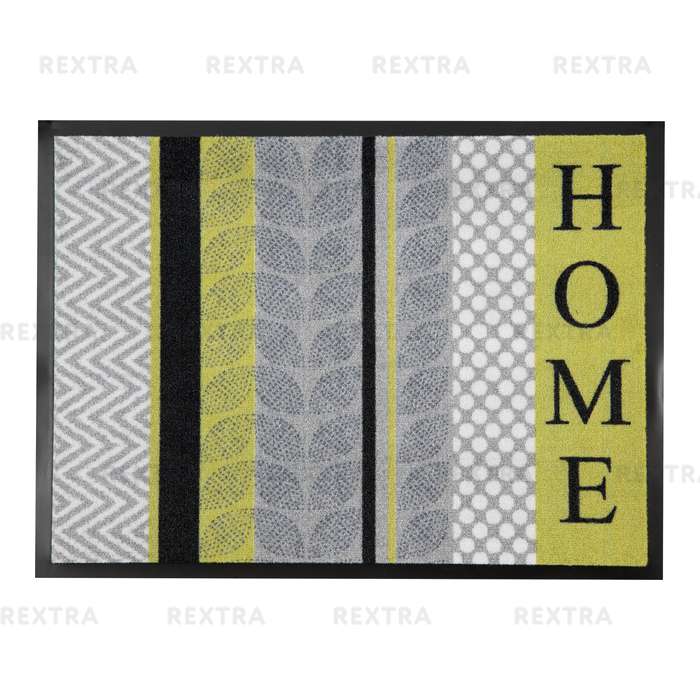 Коврик «Graphic Home» 20, 60x80 см, полиамид, цвет серый/жёлтый