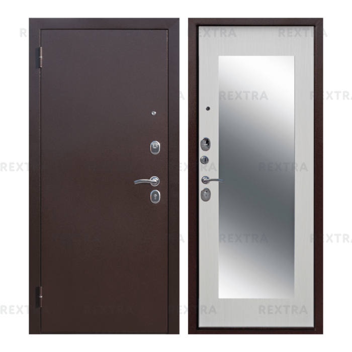 Дверь входная металлическая Царское зеркало Maxi, 960 мм, левая, цвет белый ясень