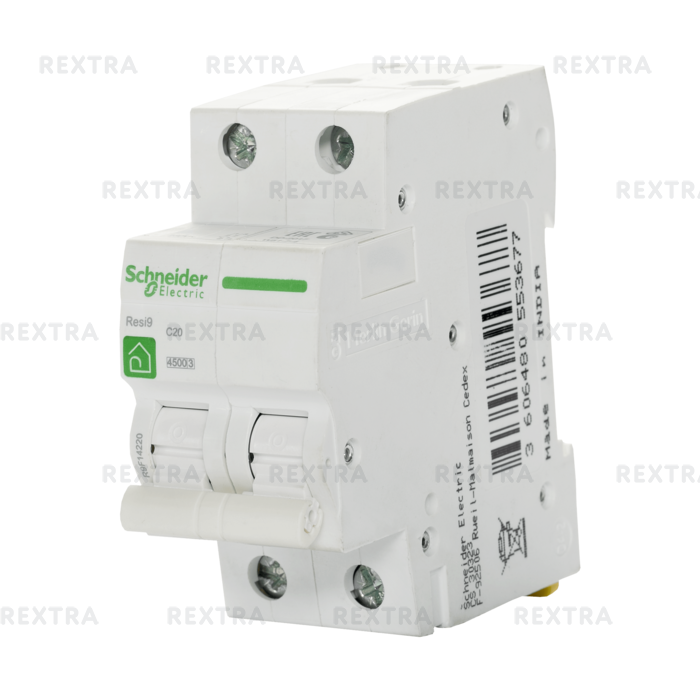 Выключатель автоматический Schneider Electric Resi9 2 полюса 20 A