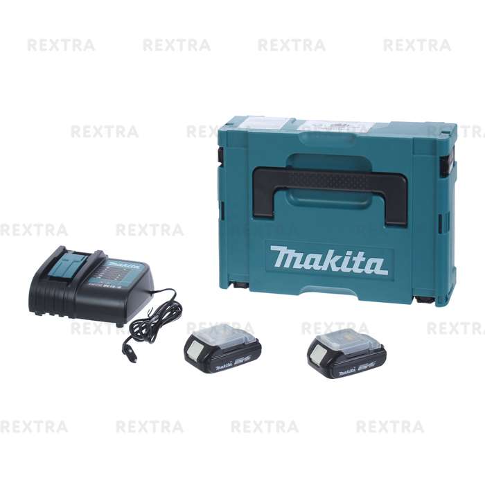 Зарядное устройство Makita, Li-ion, 1.5 Ач, комплект АКБ 2 шт