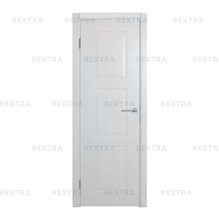 Дверь межкомнатная глухая с замком в комплекте Британия 60x200 см цвет белый