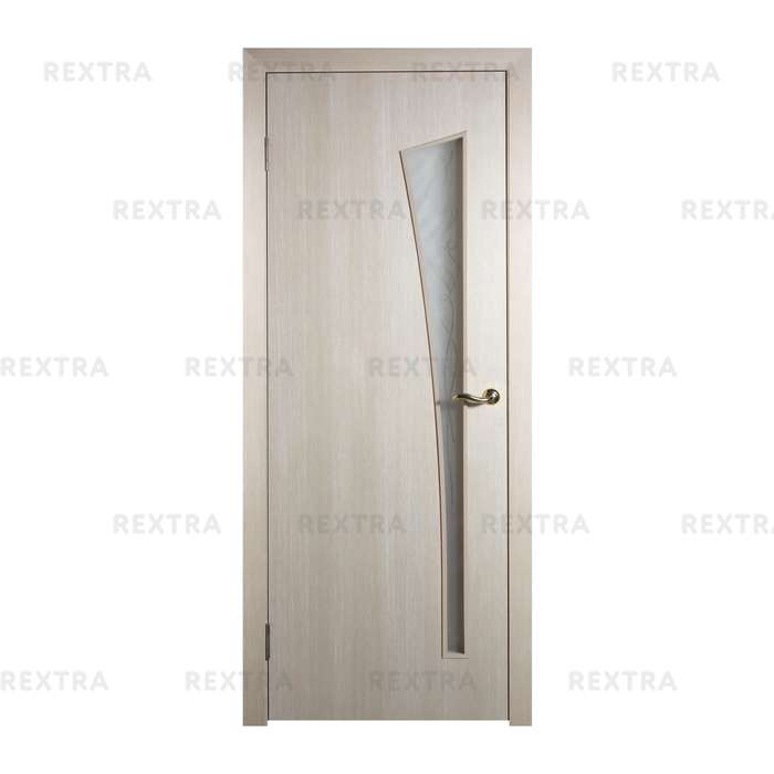 Дверь межкомнатная остеклённая ламинированное Белеза 70x200 см цвет белый дуб