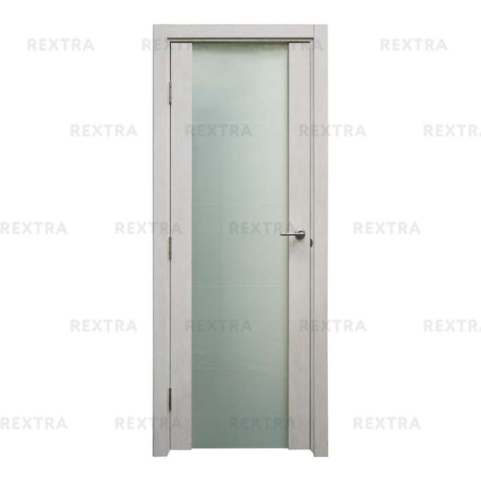 Дверь межкомнатная остеклённая Техно 90x200 см цвет дуб светло-серый