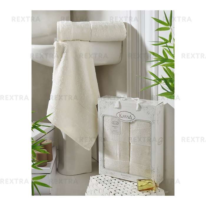 Набор полотенец для ванной комнаты KARNA Pandora 2шт 2197/CHAR010