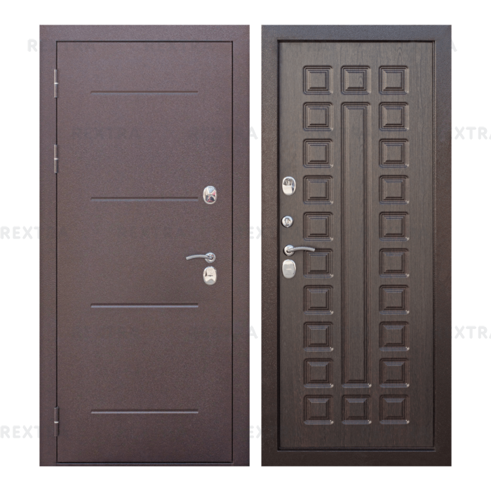 Дверь входная металлическая Isoterma 11 см, 960 мм, левая, цвет антик венге