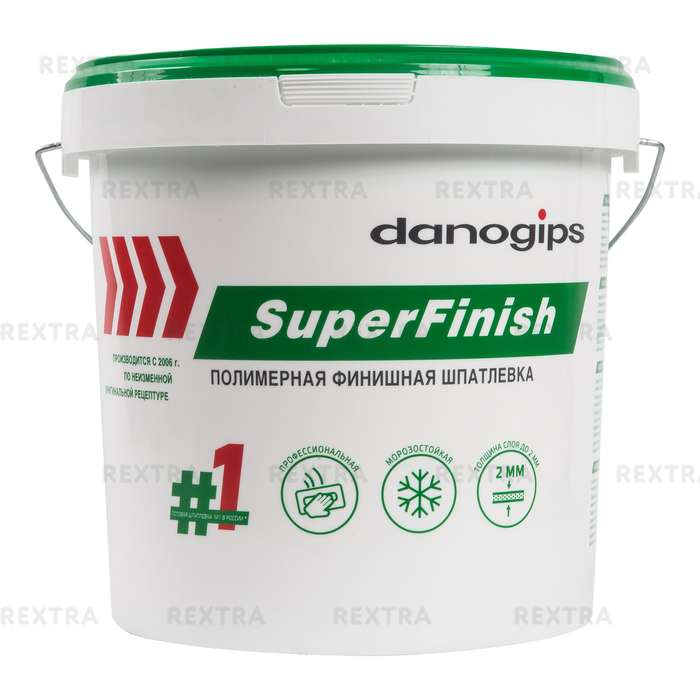 Шпаклёвка готовая финишная Danogips SuperFinish 18.1 кг