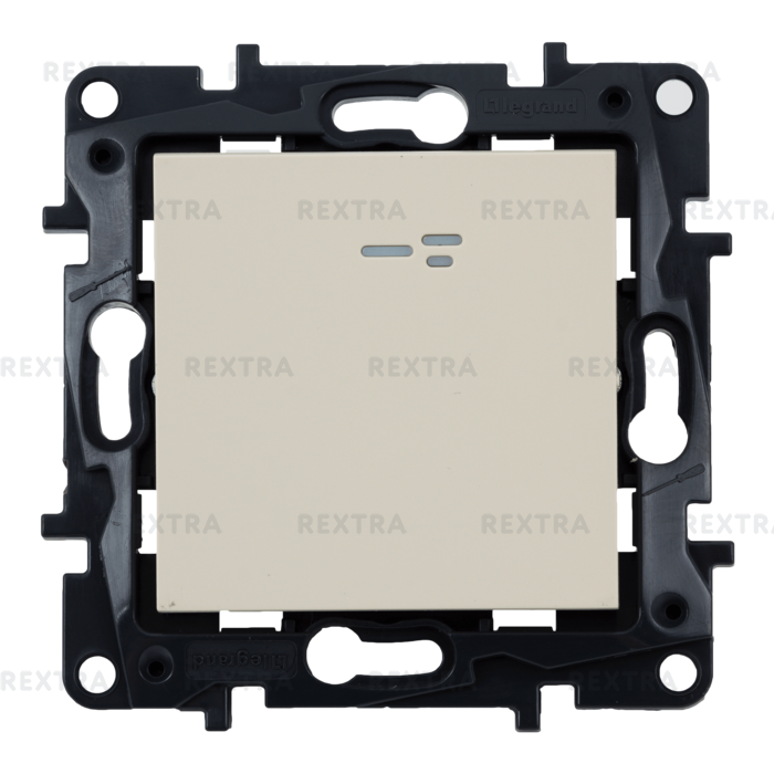 Выключатель Legrand «Structura», 1 клавиша, с подсветкой, цвет слоновая кость