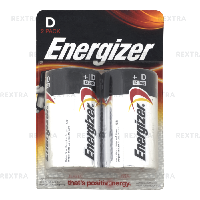 Батарейка алкалиновая Energizer Base D/LR20, 2 шт.