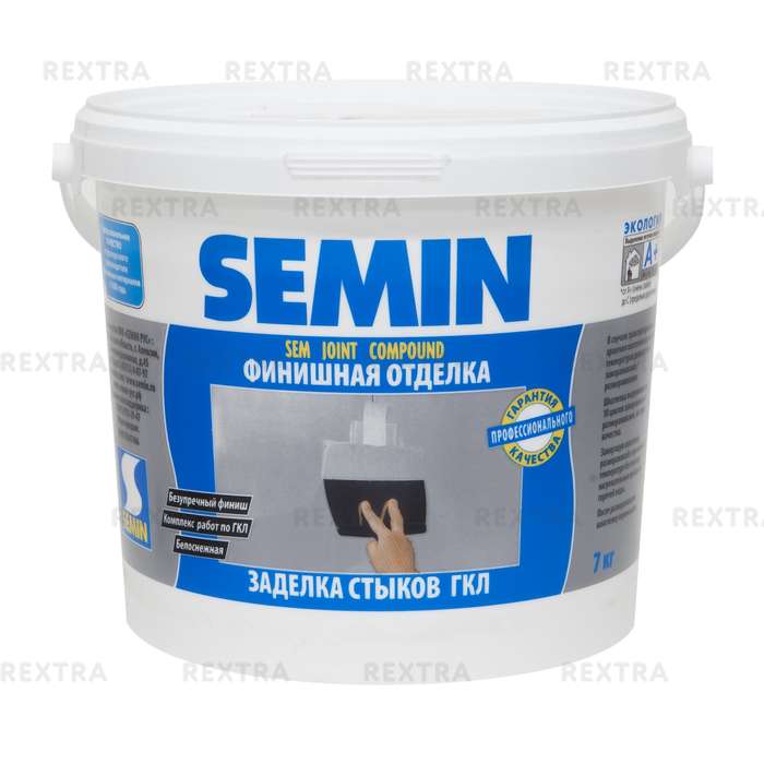 Шпаклёвка для заделки швов Semin Sem-Joint, 7 кг