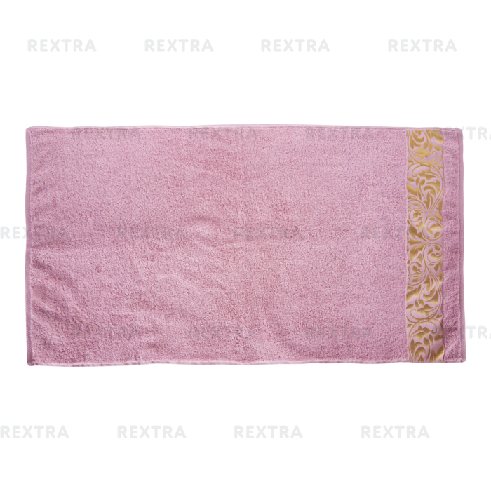 Полотенце «Вензеля» 50х90 см цвет розовый