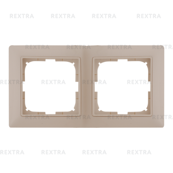 Рамка для розеток и выключателей Basic55 2 поста цвет белый