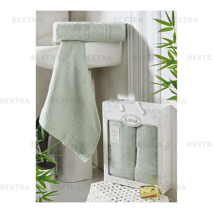 Набор полотенец для ванной комнаты KARNA Pandora 2шт 2197/CHAR011