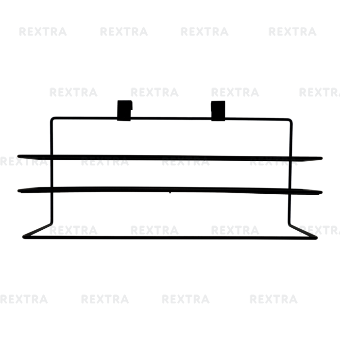 Полотенцедержатель с полкой 40х16х12 см цвет чёрный