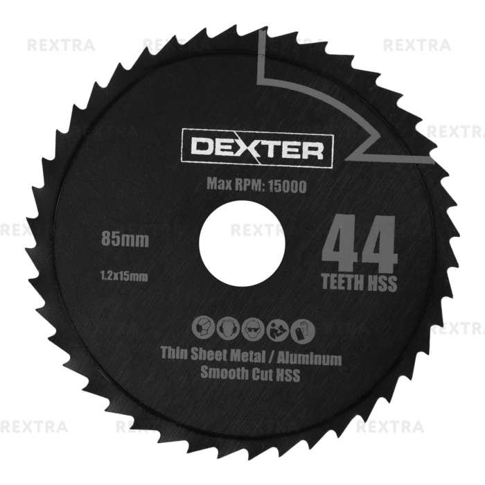 Диск пильный универсальный 85х15 мм Dexter RW9229, 44 Т
