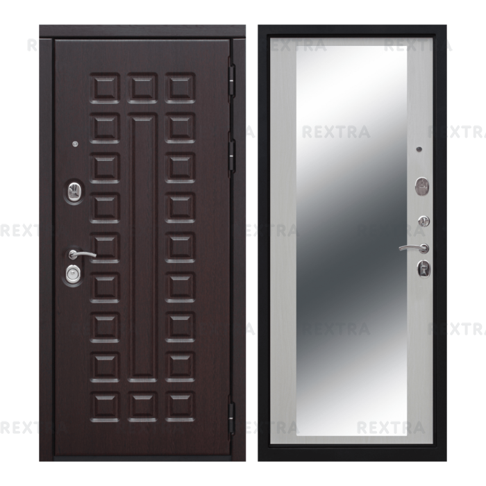 Дверь входная металлическая Сенатор 12 см, 960 мм, правая, цвет зеркало дуб сонома