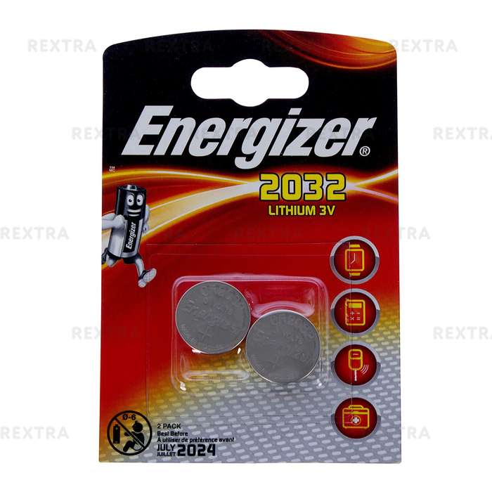 Батарейка литиевая Energizer ENR CR 2032 FSB2, 2 шт.