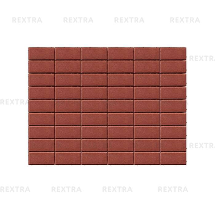 Плитка тротуарная двухслойная, 200х100x40 мм, цвет красный