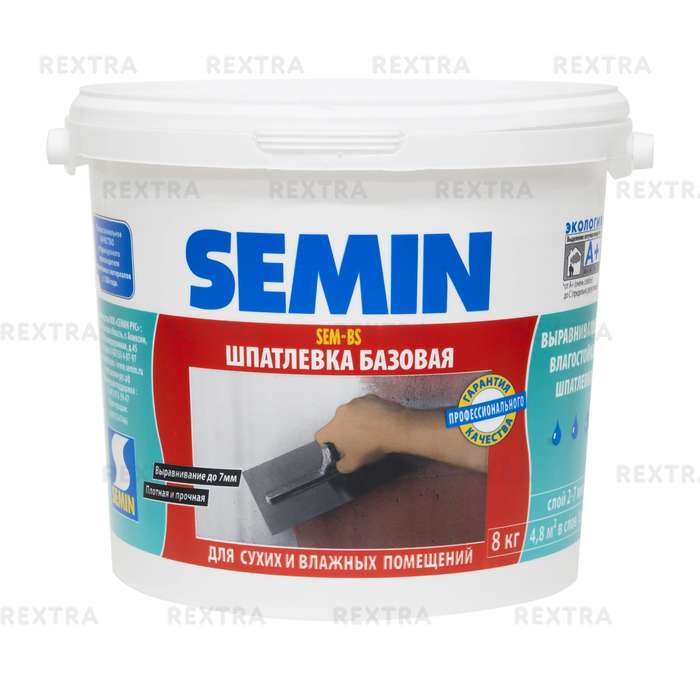 Шпаклёвка базовая Semin Sem-BS, 8 кг