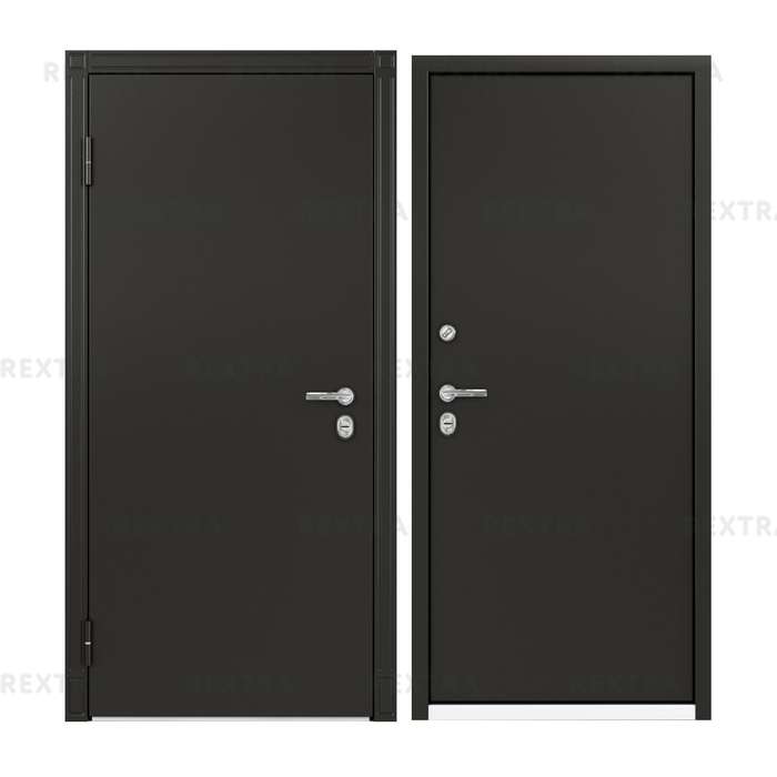 Дверь металлическая Термо С-2М, 880 мм, левая, цвет коричневый