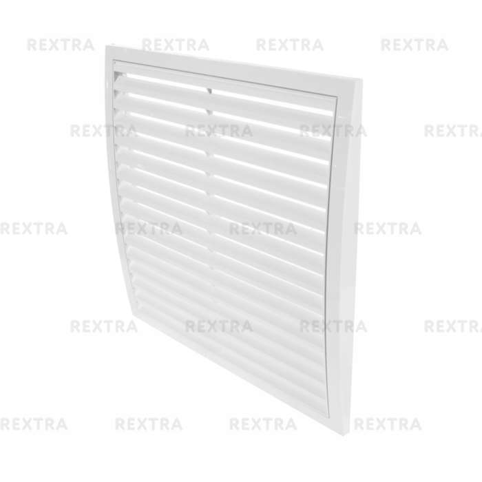 Решетка вентиляционная вытяжная АБС, 350х350 мм, цвет белый