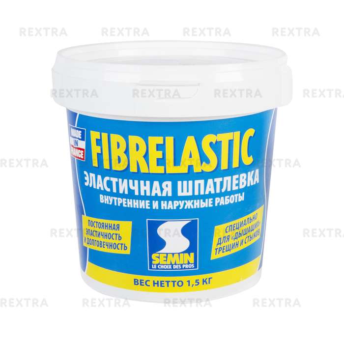 Шпаклёвка эластичная Semin Fiberlastic, 1.5 кг