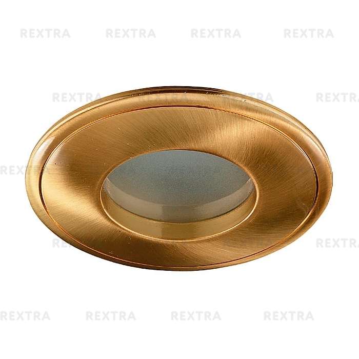 Светильник встраиваемый Aqua круглый, цоколь GU5.3, 50 Вт, цвет золото, IP65