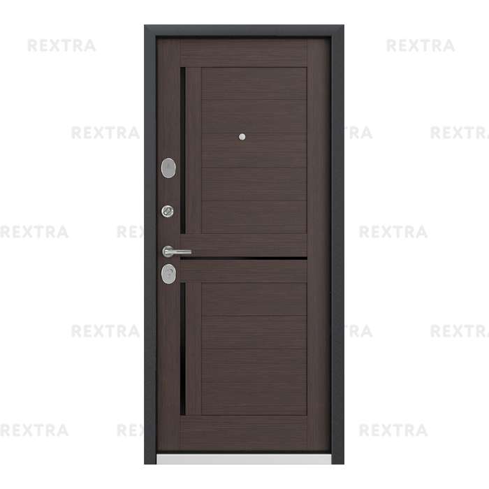 Дверь металлическая Контрол Леона, 880 мм, левая, цвет венге