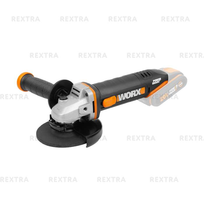 Угловая шлифмашина (болгарка) аккумуляторная WORX WX803.9, 20 В Li-ion, 125 мм, без ЗУ и АКБ