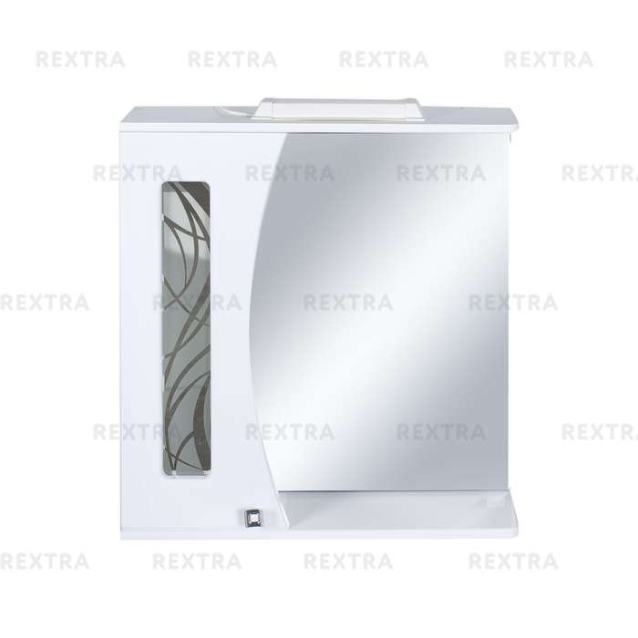 Шкаф зеркальный подвесной «Мальта» 65x70 см цвет белый