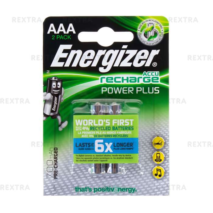 Аккумулятор Energizer Power Plus NH12 BP2 Pre-Ch 700 мА/ч, 2 шт.