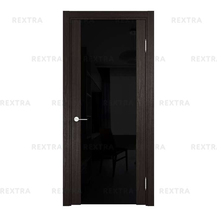 Дверь межкомнатная остеклённая Сан-Ремо 70x200 см цвет дуб шоколадный