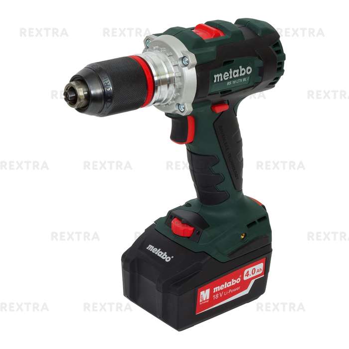 Дрель-шуруповерт бесщеточная Metabo BS18LTXBLI, 18 В Li-ion 2х4 Ач