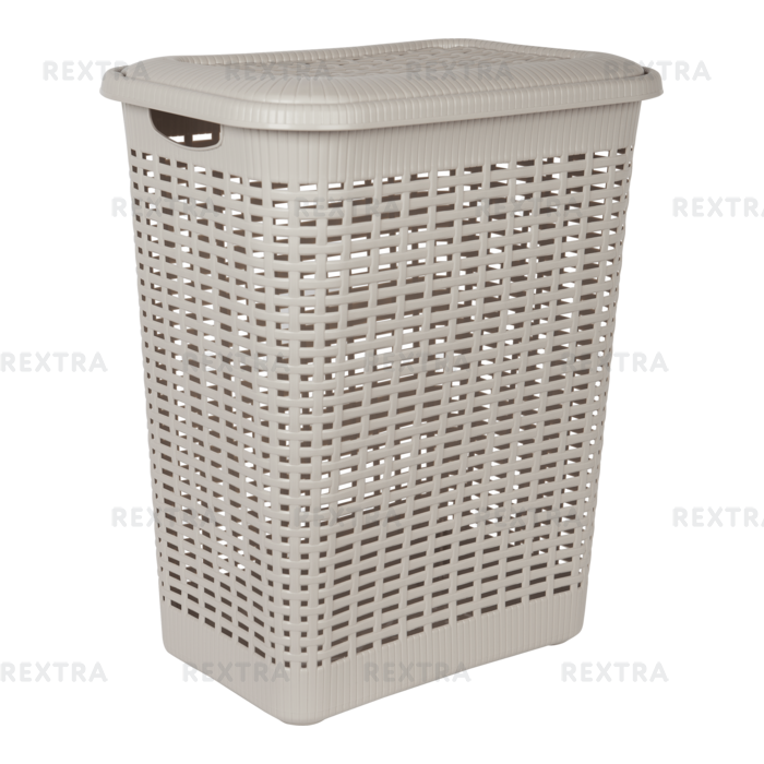 Корзина для белья Rattan Style 30 л полипропилен цвет бежевый