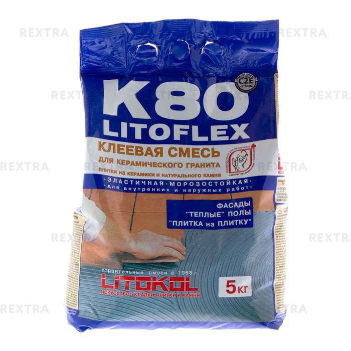 Клей для плитки Litokol Litoflex K80, 5 кг