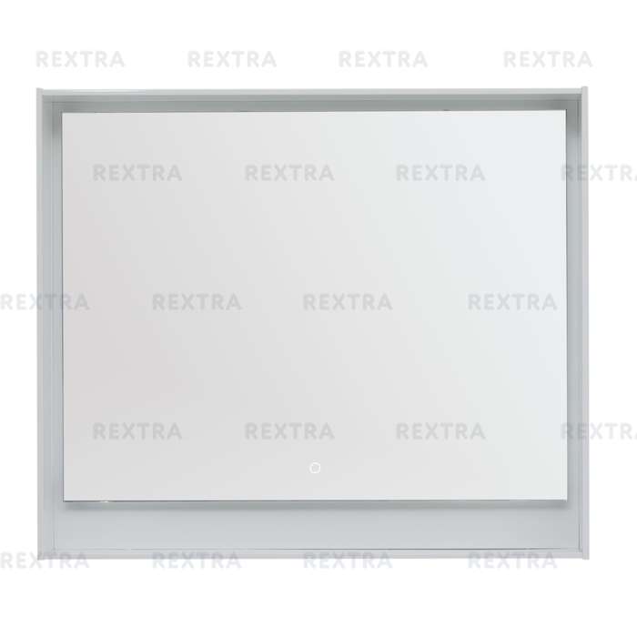 Зеркало с подсветкой «Мокка» 100 см, цвет белый глянец