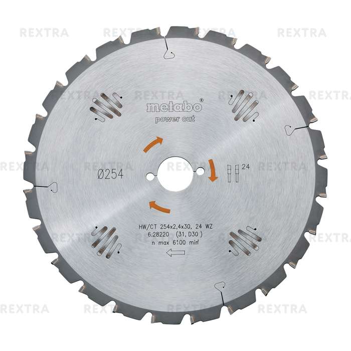 Пильный диск Metabo Power Cut HW/CT 400x30, 60 WZ, передний угол 15° (628019000)