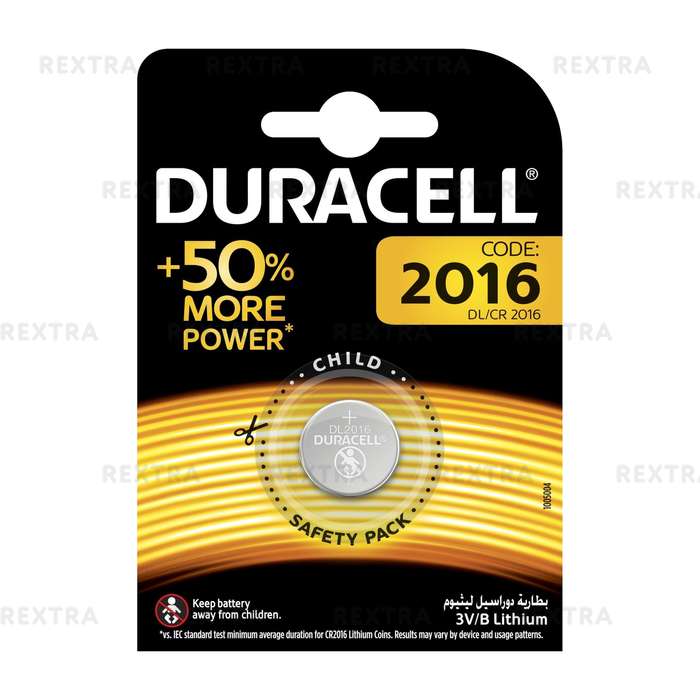 Батарейка литиевая Duracell CR2016