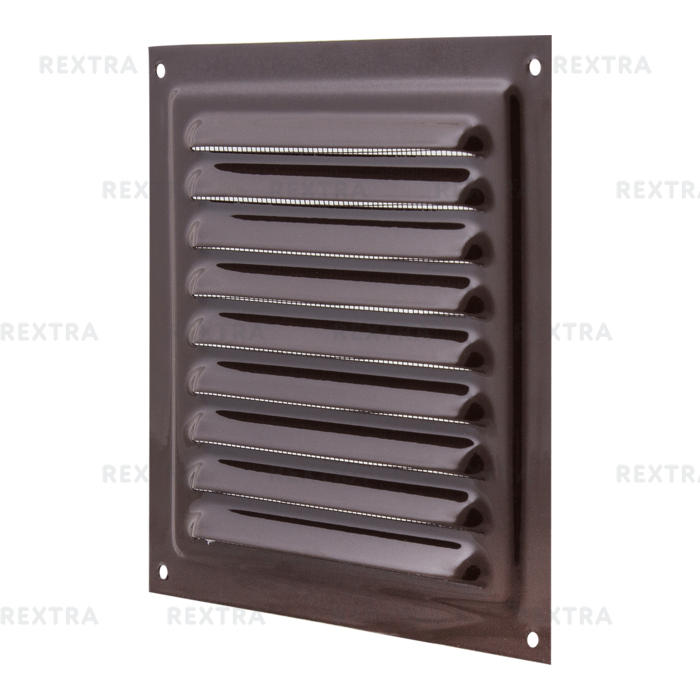 Решетка вентиляционная с сеткой Вентс МВМ 150 с, 150х150 мм, цвет коричневый