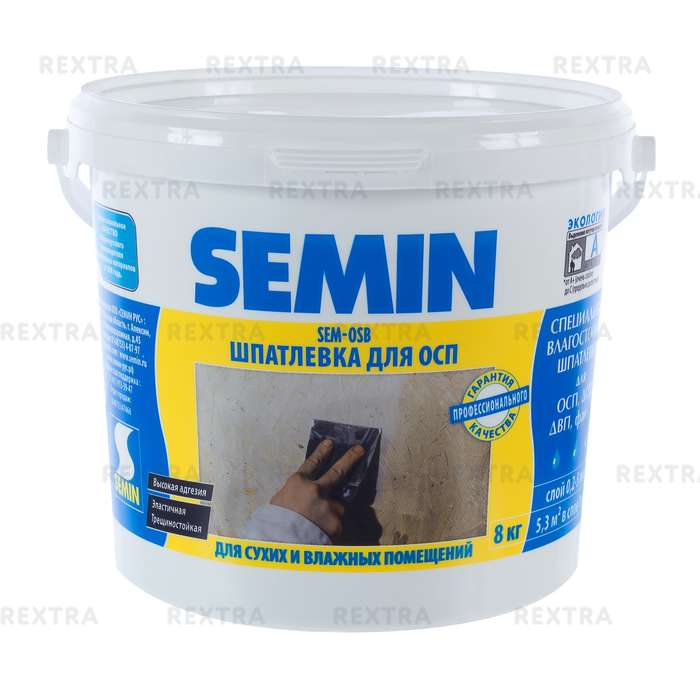 Шпаклёвка для древесных плит Semin Sem-OSB, 8 кг