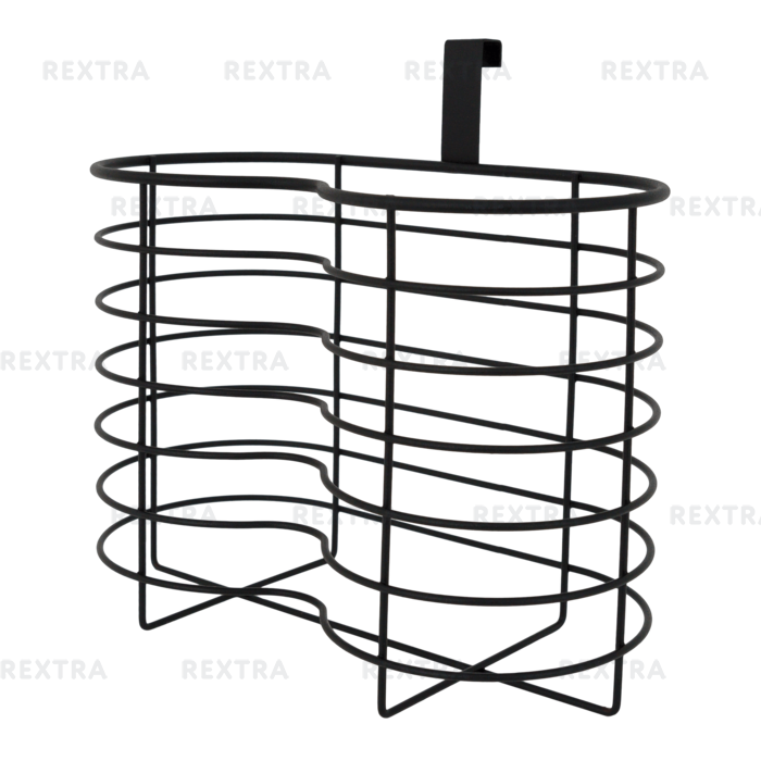 Органайзер для туалетной бумаги Ferro 4 рулона, сталь, цвет чёрный