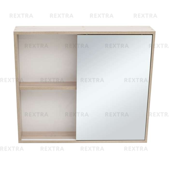 Шкаф зеркальный «Римини» 80 см цвет белый