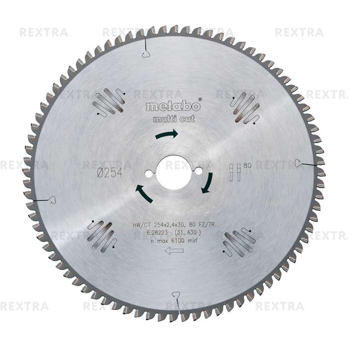 Пильный диск Metabo Power Cut HW/CT 400x30, 28 FZ/FA, передний угол 10° (628018000)